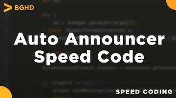 Auto Announcer Spigot Plugin Speed Coding
