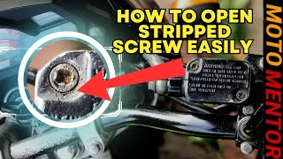 HOW TO OPEN BIKE RUSTED DISC BRAKE SCREW FOR DISC BRAKE OIL CHANGE