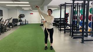 Standing Active Assisted Shoulder Abduction with Dowel