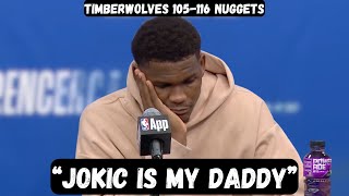 Full Anthony Edwards ADMITS Jokic is his DADDY - Post Game Interview - Timberwolves vs Nuggets - Game 1 Update