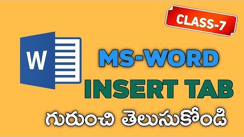 Ms Word Tutorials in Telugu part  - 7 || Insert Tab[Text]
