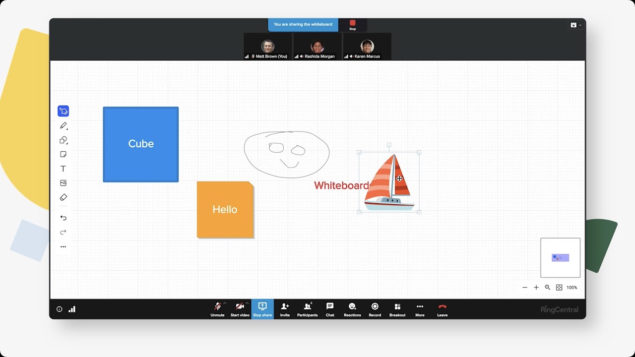 Whiteboard in the RingCentral desktop app YouTube