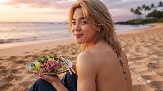 Jimin Moon Tattoo Full View on His Back – Ocean, Sunset & Pure Magic 🌘 screenshot 5