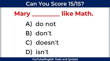Mixed English Grammar Quiz: CAN YOU SCORE 15/15 ON THIS QUIZ?  ENGLISH GRAMMAR TENSES #1