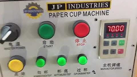 OPEN CAM 70PCS/MIN CAPACITY PAPERCUP MACHINE JP INDUSTRIES CALL : +91 8733880769