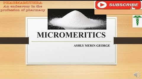MICROMERITICS WHAT TO STUDY