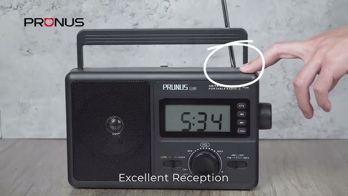 【𝟐𝟎𝟐𝟒 𝐍𝐞𝐰𝐞𝐬𝐭】PRUNUS J120 Retro Vintage Radio AM FM, Portable  Shortwave Radio with, AC, Rechargeable Battery Operated Radio with Best  Reception, Loud