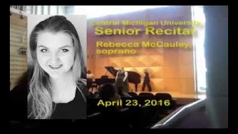 Rebecca McCauley, Senior Recital CMU April 23 2016