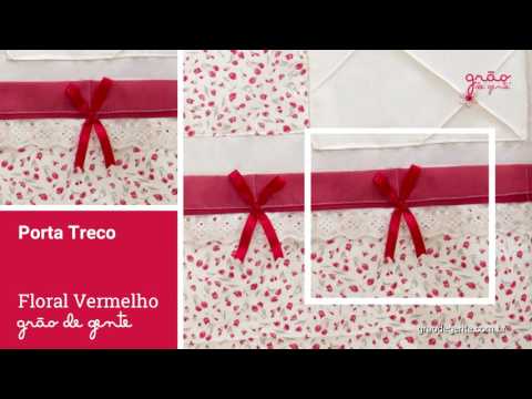 Porta Treco Floral Vermelho | Ref: 57273