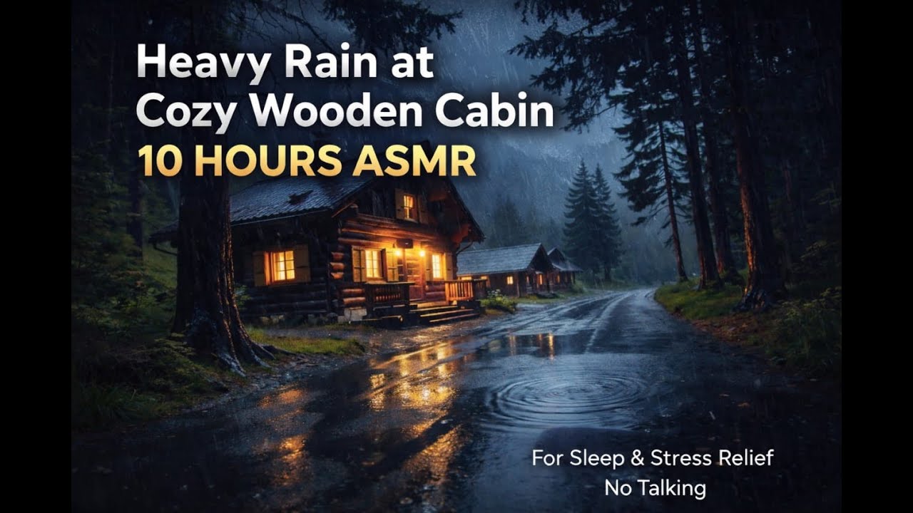 10 Hours Rain ASMR 🌧️ Cozy Cabin in the Forest | Deep Sleep & Relax ...