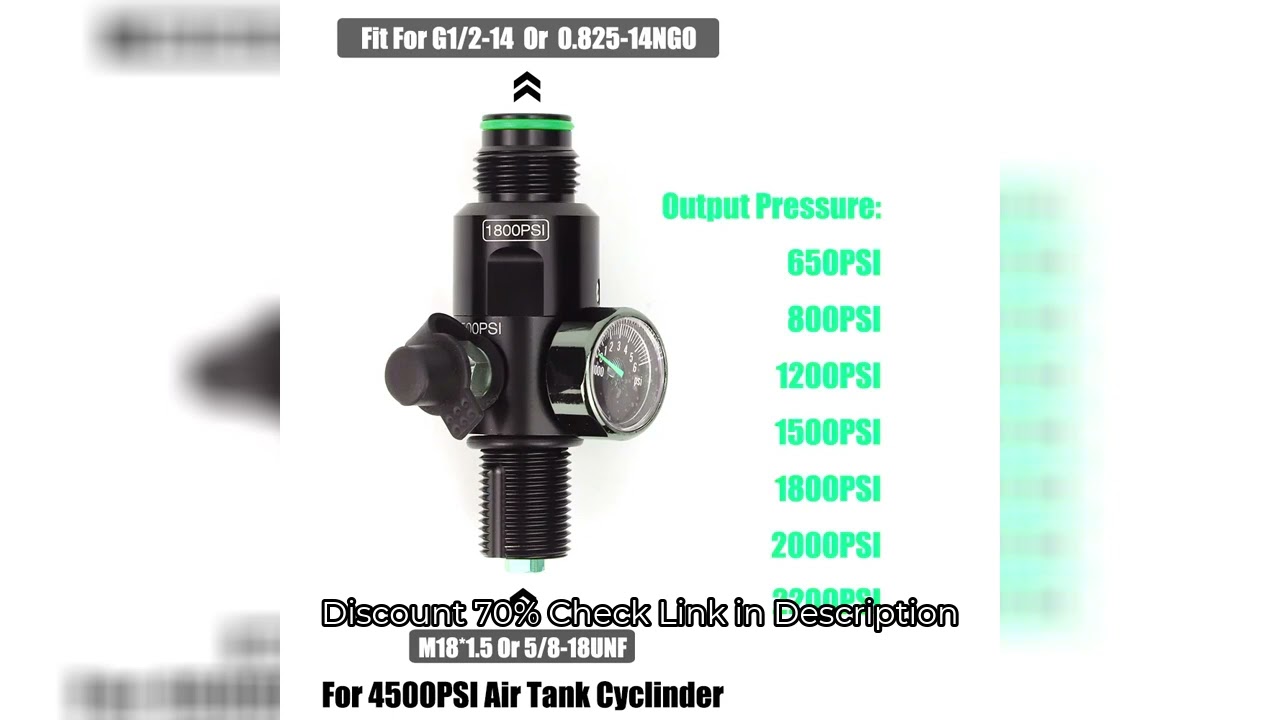 High Pressure 4500PSI Air Tank Cylinder Regulator Valve Output Pressure 650/800/1500/1800/2000/2200P
