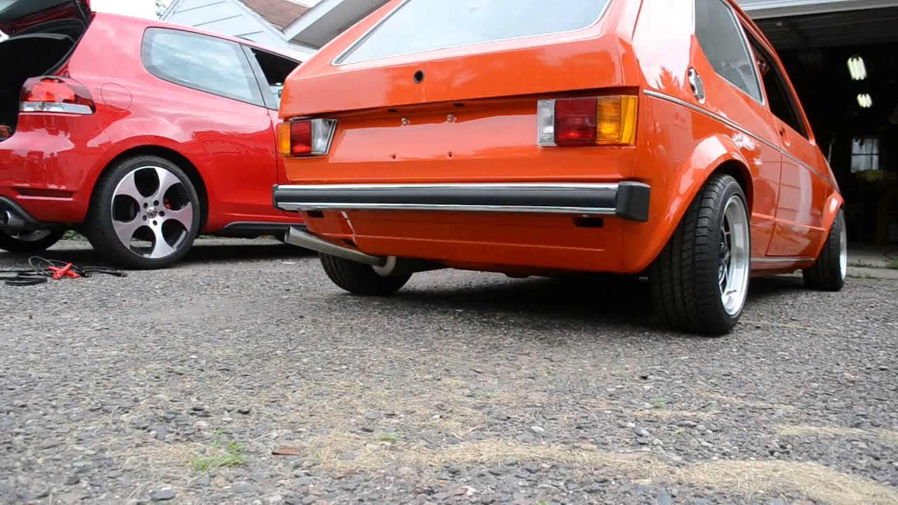 1.6 8V VW Rabbit Supersprint Race Exhaust with Header - YouTube