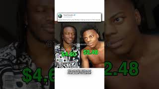 KSI and IShowSpeed LIVE Salary Wage 💰 #money