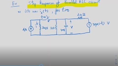 Ch8. Step Response of Parallel RLC Circuits with an example (in Thai)