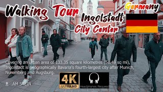 Walking Tour in Ingolstadt, Germany | 4K UHD | Binaural 3d Sounds