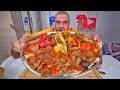 تحضير وأكل تشريب الشاورما الموصلي العراقي Iraqi Shawarma Tashreb Similar To Turkish Iskender Kebob 