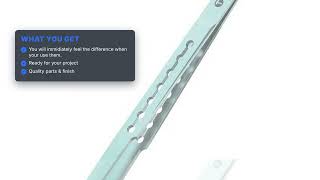 2UUL Ti12 Curved Titanium Alloy Ultralight Tweezers For Phone Board Repair