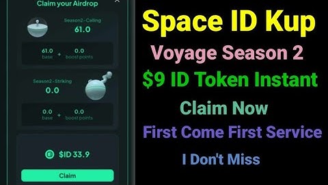 Space ID_Voyage Season 2_$9 Instant Claim Now_Binance New Today Offer