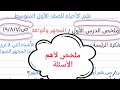 ملخص الفصل ١ الدرس ١ المجهر وأنواعه ص ٩ ٨ ٧ أحياء أول متوسط 2026