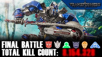Transformers The Last Knight Final Battle Full Kill Count | Transformers Collateral Damage