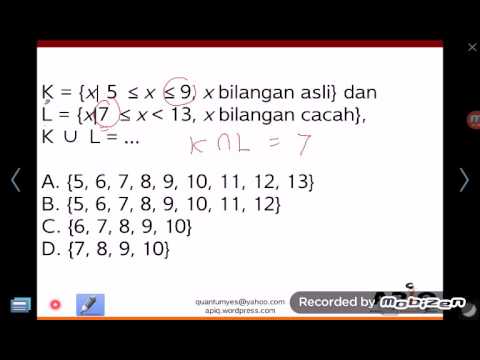 Himpunan D Gabungan Irisan Bilangan Asli Cacah 