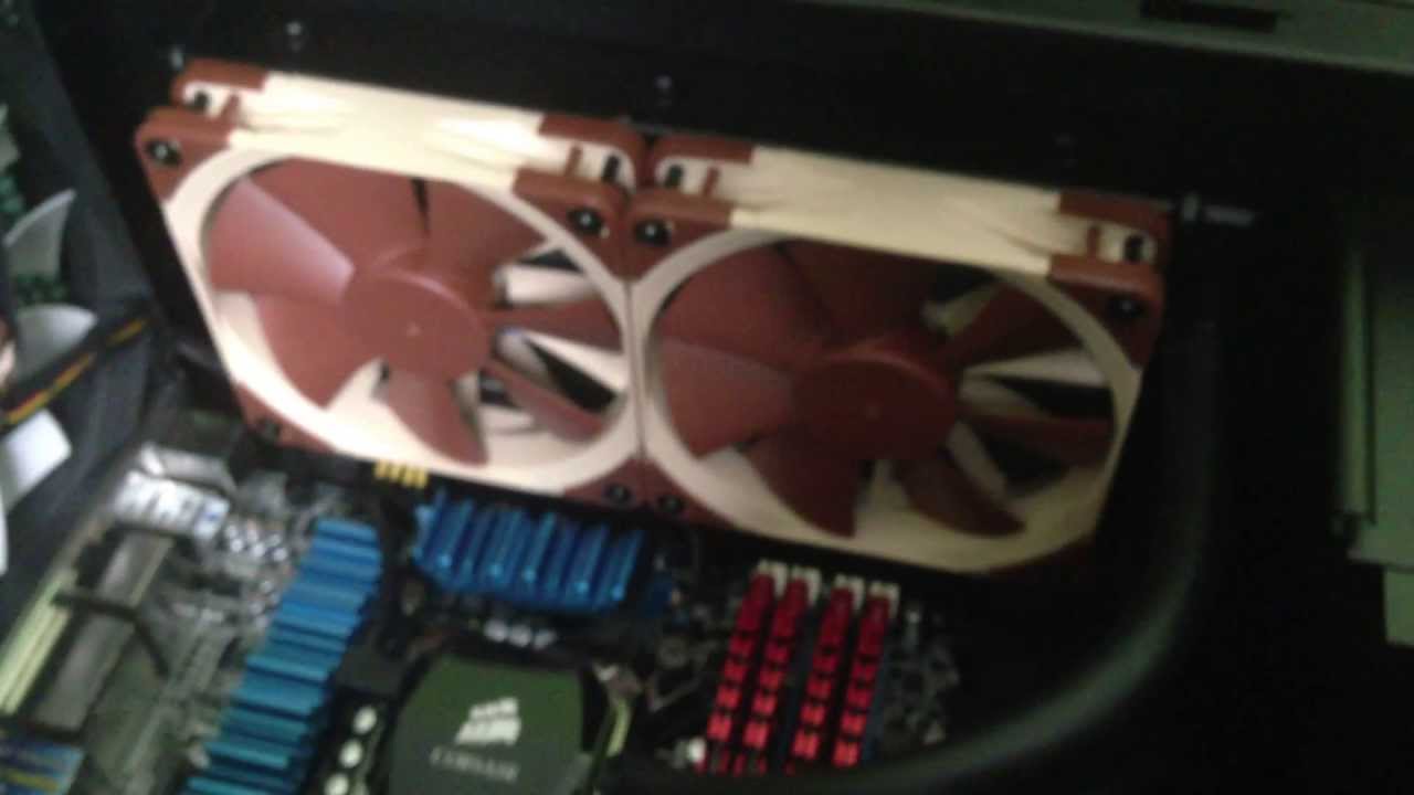 Corsair H100i With Replacement Fans Fractal Design Define R4 Youtube