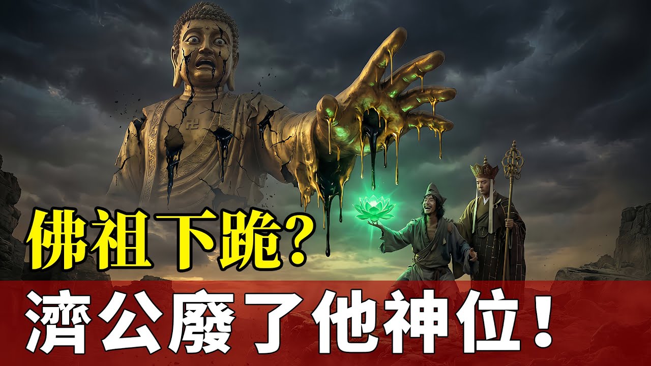 如來佛祖為何向瘋和尚下跪認錯？濟公一語道破天機：你的金身是偷來的！下一秒，萬佛之祖被貶為凡人挑水贖罪！济公, 道济, 如来佛祖, 释迦牟尼,