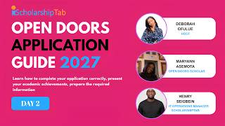 Open Doors Scholarship Application Guide