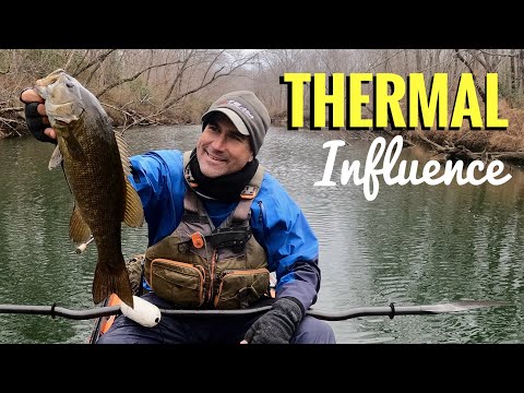 Winter Bass Fishing Thermal Influence on a Small River in Virginia