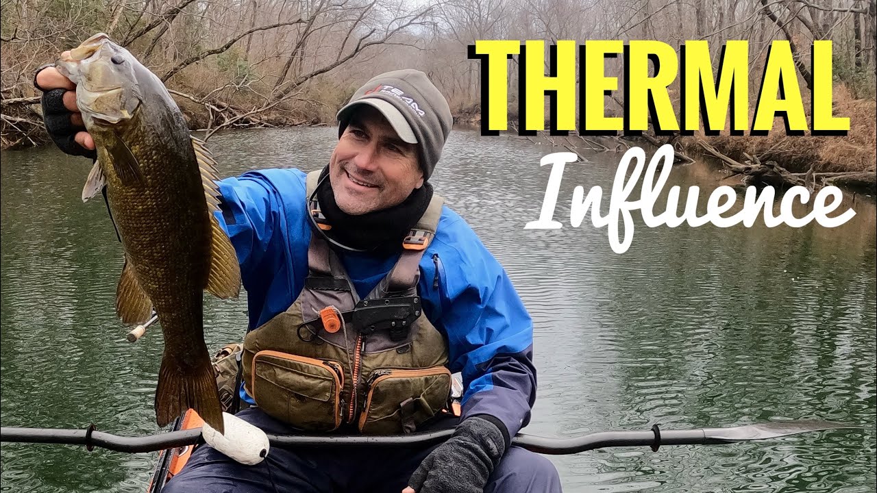 Winter Bass Fishing Thermal Influence on a Small River in Virginia