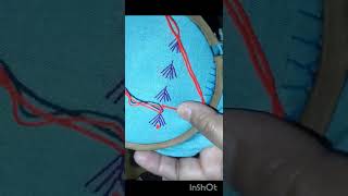 hand embroidery design #stitching #shorts #embroidery