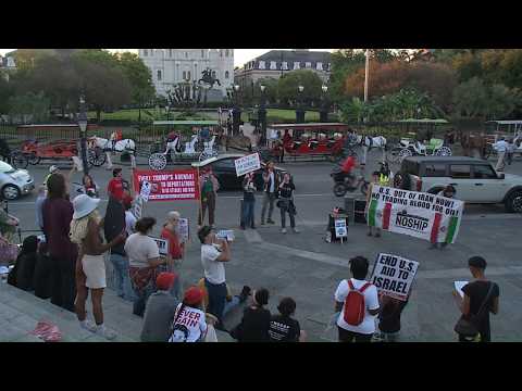Dozens gather in French Quarter to protest over Iran War