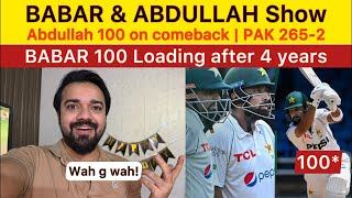 BABAR & Abdullah Heroic Show vs Westindies | Abdullah 100 on comeback PAK 266-2 PAK vs WI DAY 2