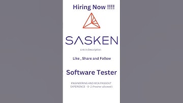 #hiring sasken technologies for software tester | testing | tester | #shorts | #youtubeshorts