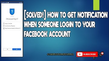 How To Get Notification When Someone Login To Your Facebook Account | Facebook Login Notification