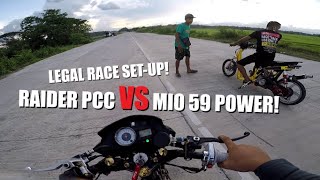 RAIDER 150 PCC VS MIO 59 POWER! | LEGAL RACE SET- UP!