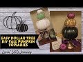 Easy Dollar Tree DIY Fall Pumpkin Topiaries