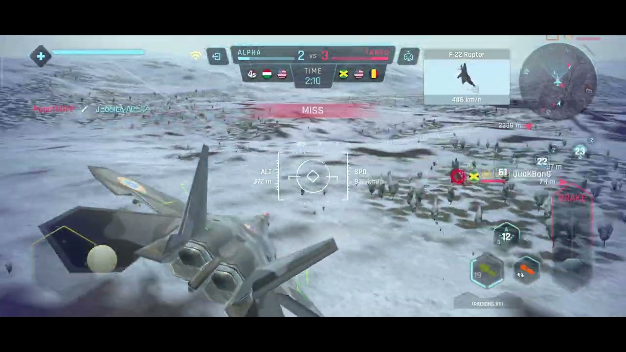 Sky Warriors Gameplay F-22 (MGN) V-S Tier 8 (GN) #BSG #ACE @skywarriors8512 #skywarriors  