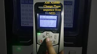 ABB ACS880 How to change Phase sequence from Vfd, how to change Motor direction from vfd,
