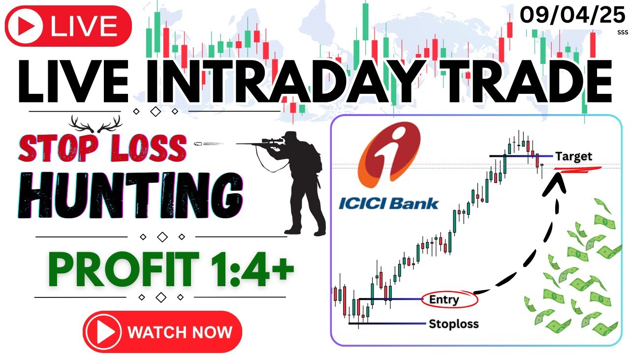 Live Intraday Trading | 1:4 Risk Reward Strategy | Real-Time Logic ...