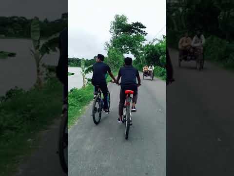 সুন্দর আবহাওয়ায় ও প্রাকৃতিক সৌন্দর্যের মধ্য দিয়ে সাইক্লিং Cycling in beautiful nature and weather.