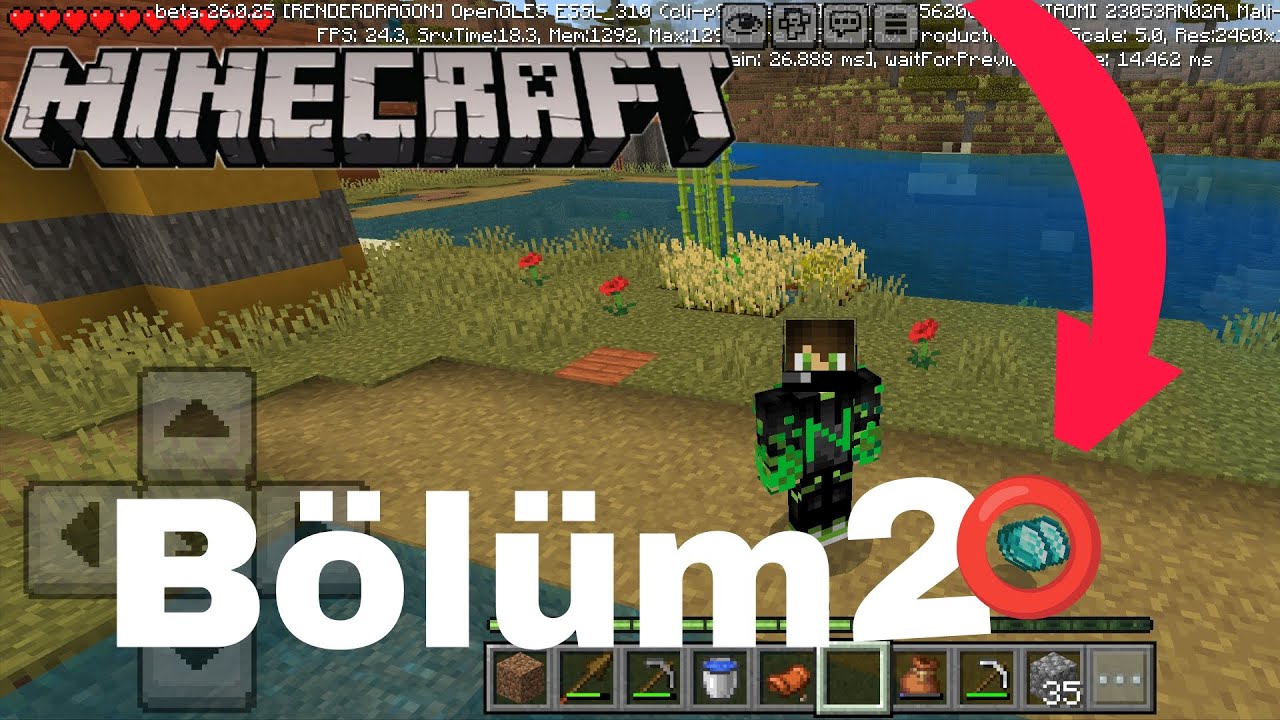 Minecraft Bölüm 2 izlemeyi unutmayın ❤️