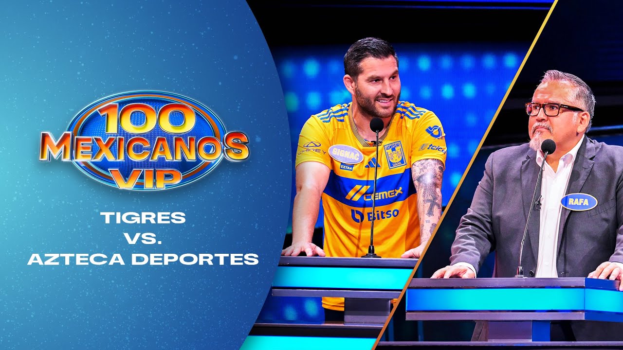 ¡Tiro futbolero! Azteca Deportes vs. jugadores de los Tigres | 100 Mexicanos VIP