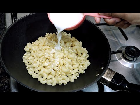 A unique way to make macaroni with milk without boiling - Macaroni Pasta Easy Method\ White Pasta...