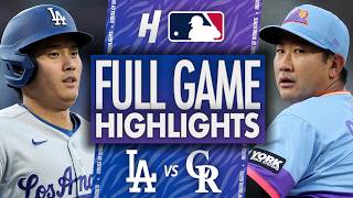 Los Angeles Dodgers Vs Colorado Rockies - Full Game Highlights April 17, 2026 Mlb Season