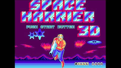(Real 3D) Space Harrier 3-D - Master System Longplay (FM) (Sega Scope 3D)