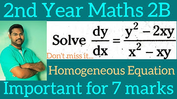 problem on homogeneous Differential Equation in telugu@maths naresh eclass