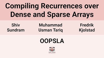 [OOPSLA24] Compiling Recurrences over Dense and Sparse Arrays