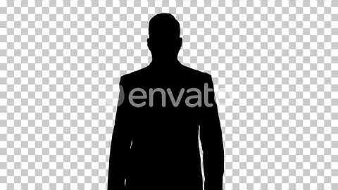 Silhouette Businessman walking, Alpha Channel | Motion Graphics - Envato elements