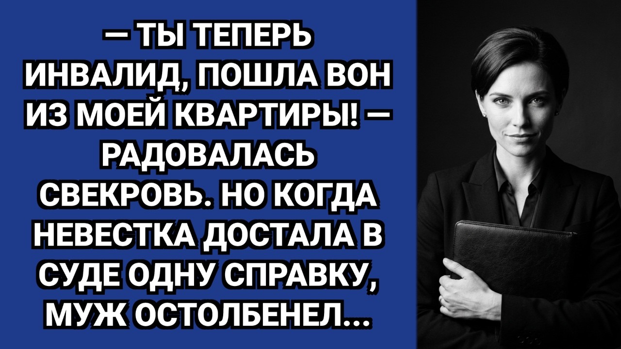 — Ты теперь бракованная, пошла вон! — заявила свекровь. Но в суде муж опешил…